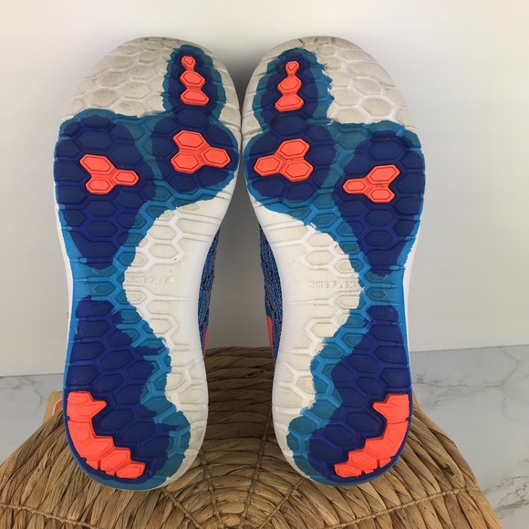 Nike Flex Fury 2 Blue Mango White Running Shoe - Picture 8 of 9